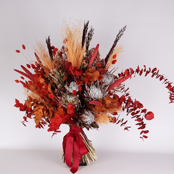 Bouquet of dried flowers "Autumn flame" size L