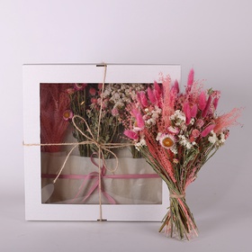 Pick-it-yourself set of pale pink dried flowers