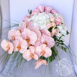 Bridal bouquet with royal orchid