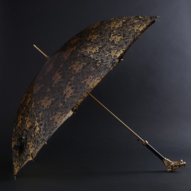 Umbrella Pasotti black-gold  "Dragon"
