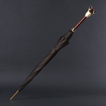 Зонт Pasotti коричневый с ручкой "Французский Бульдог"