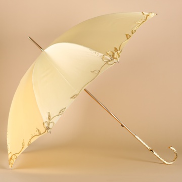 Зонт Pasotti айвори с вышивкой