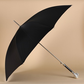Umbrella Pasotti black "Lion" silver
