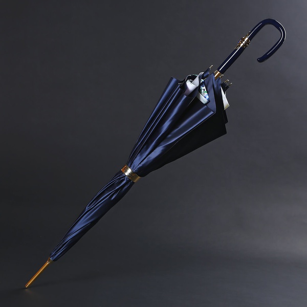 Umbrella Pasotti blue with floral print