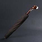 Зонт Pasotti коричневый з ручкой "Боксер"