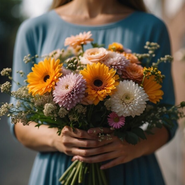 Choosing a flower bouquet for a birthday