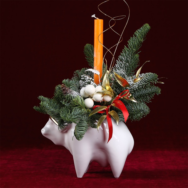 Мастер-класс к Николаю: "Хвойные друзья в керамических фигурках"